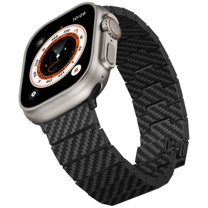 PITAKA - Pitaka Apple Watch (40/44/45/46/49) Armband Carbon Fiber - Svart