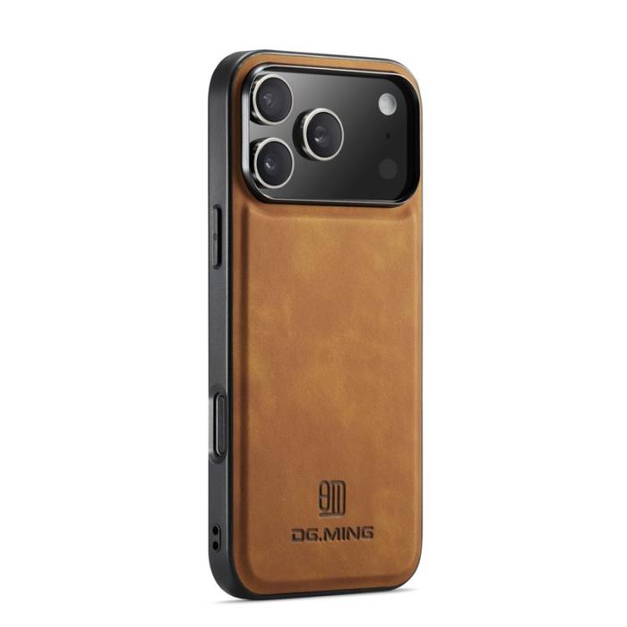 DG.MING - DG.MING Mobilskal till iPhone 17 Pro PU Läder Hybrid - Brun