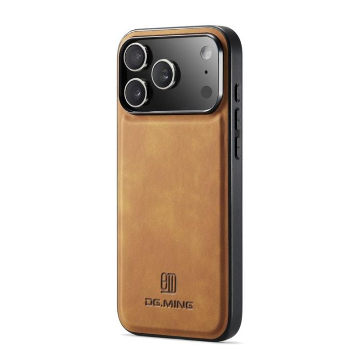 DG.MING - DG.MING Mobilskal till iPhone 17 Pro PU Läder Hybrid - Brun