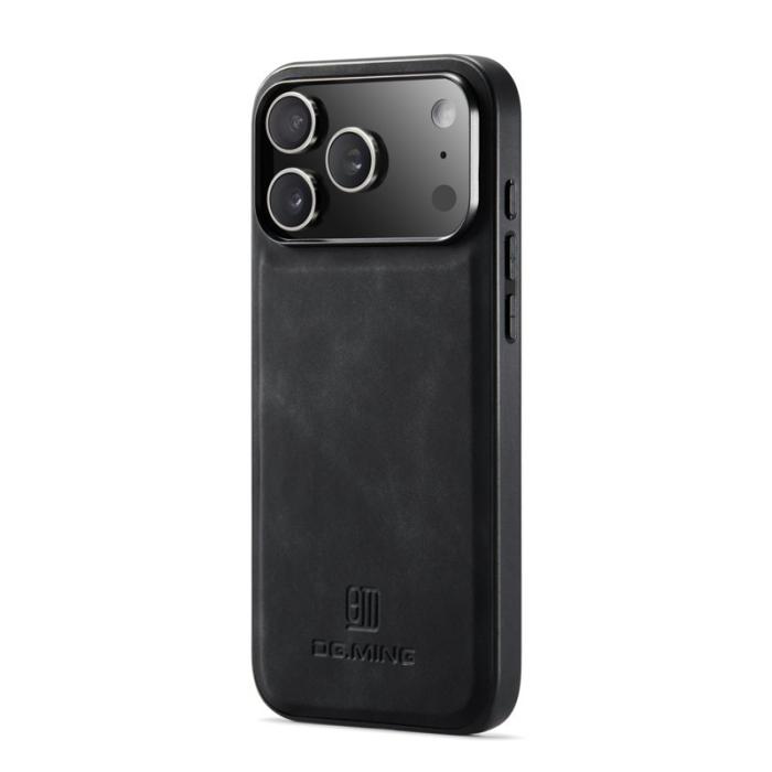 DG.MING - DG.MING Mobilskal till iPhone 17 Pro PU Läder Hybrid Svart