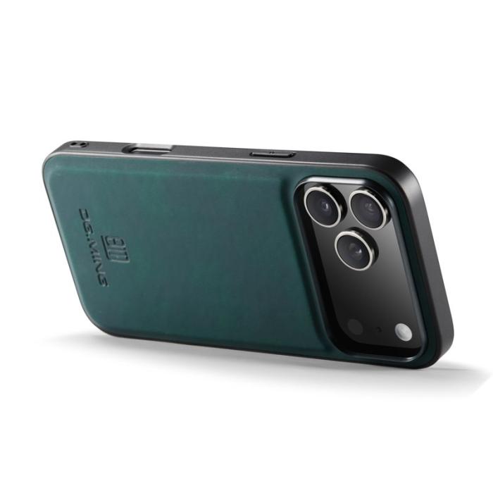 DG.MING - DG.MING Mobilskal till iPhone 17 Pro PU Läder PC + TPU Hybrid Grön