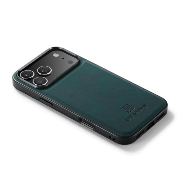 DG.MING - DG.MING Mobilskal till iPhone 17 Pro PU Läder PC + TPU Hybrid Grön