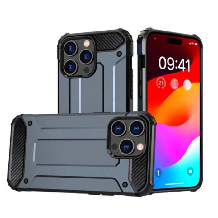 OEM - iPhone 15 Pro Mobilskal Hybrid Armor - Blå
