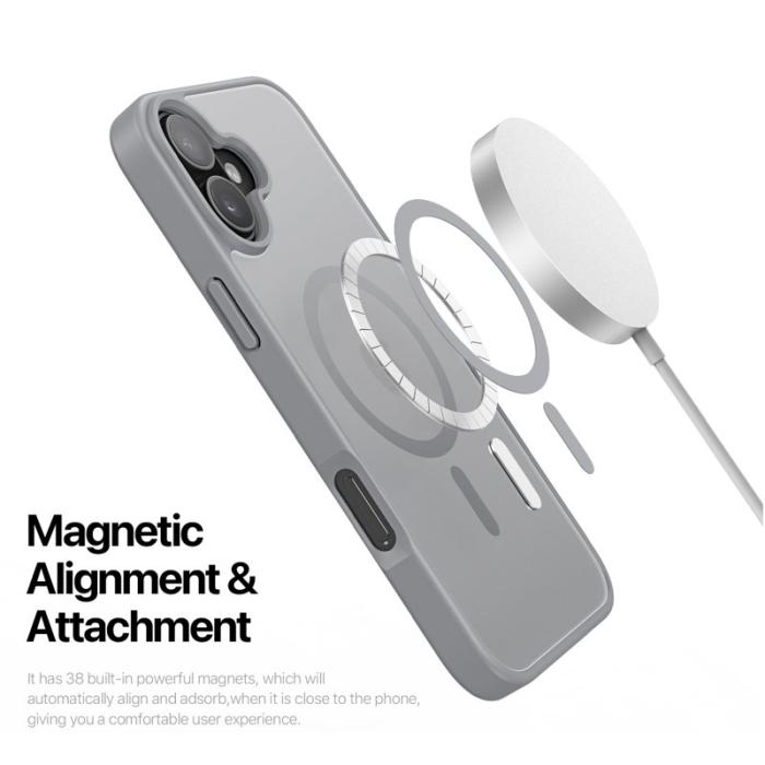 Dux Ducis - DUX DUCIS Yind Series iPhone 16 Plus Fodral - PC+TPU - Grå