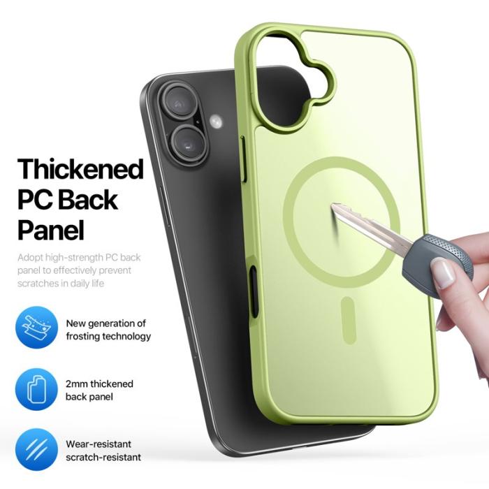 Dux Ducis - DUX DUCIS Yind Series iPhone 16 Plus Fodral - PC+TPU - Grön