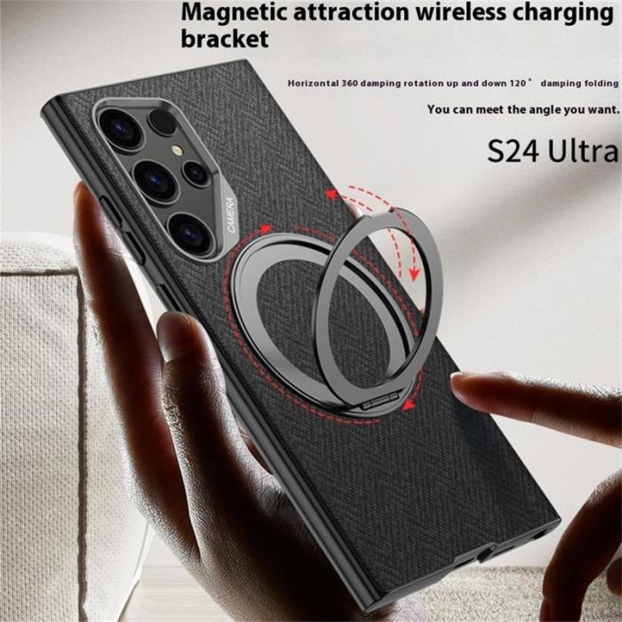 GKK - GKK Samsung Galaxy S24 Ultra Fodral - PC + TPU + Cloth - Grå
