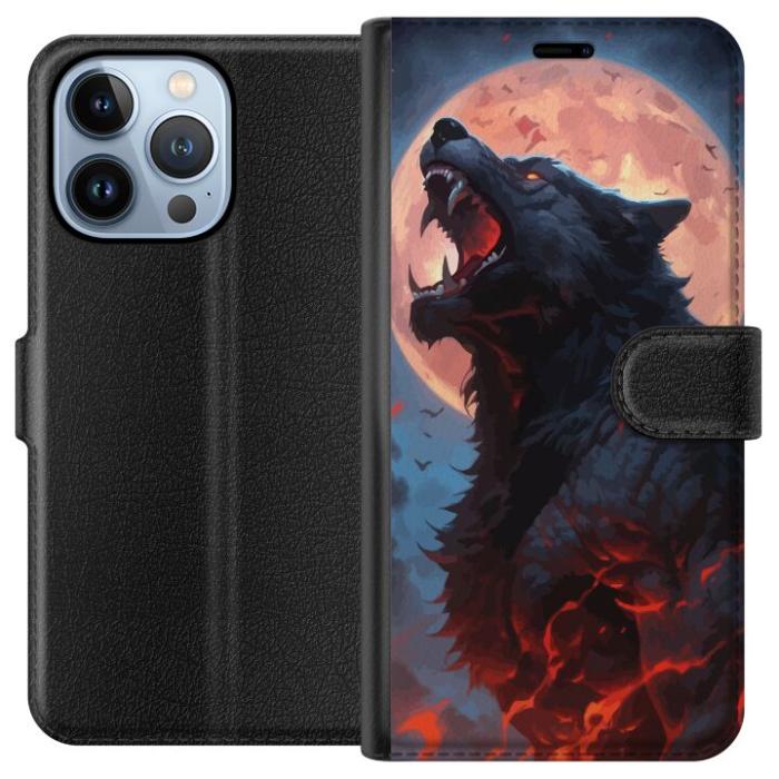 iSecrets - Plånboksfodral till Apple iPhone 13 Pro med Ylande varg