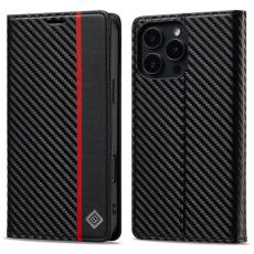 LC.imeeke - LC.IMEEKE iPhone 16 Pro Max Pl&aring;nboksfodral Konstl&auml;der - Svart