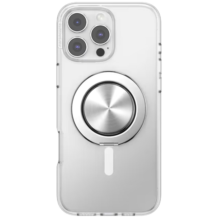PopSockets - PopSockets MagSafe Popuphållare och Stativ Aluminium Radial - Silver