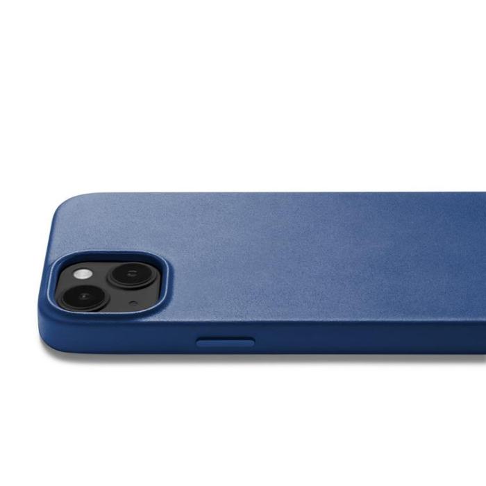 Mujjo - Mujjo iPhone 14 Plus Skal Magsafe Full Läder - Monacoblå