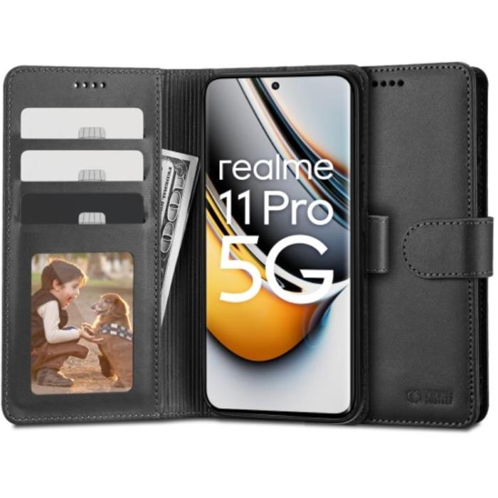Tech-Protect - Tech-Protect Realme 11 Pro/Pro Plus Plånboksfodral - Svart