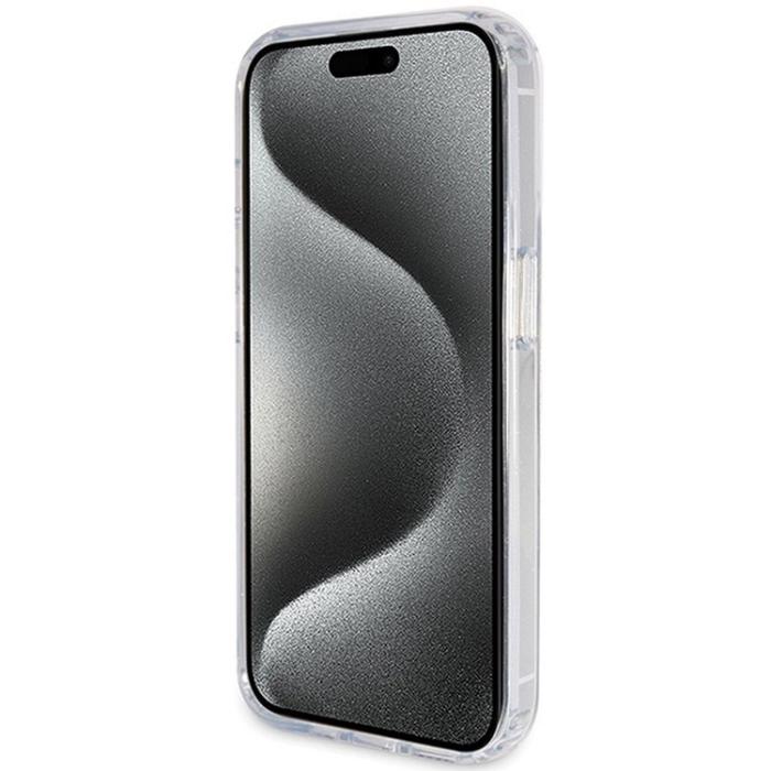 Guess - Guess iPhone 15 Pro Mobilskal Ringhållare Magsafe Glitter Script