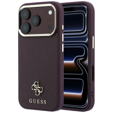 Guess - Guess Mobilskal F&ouml;r iPhone 18 Pro Max/17 Pro Max Magsafe Saffiano Small 4G Logo