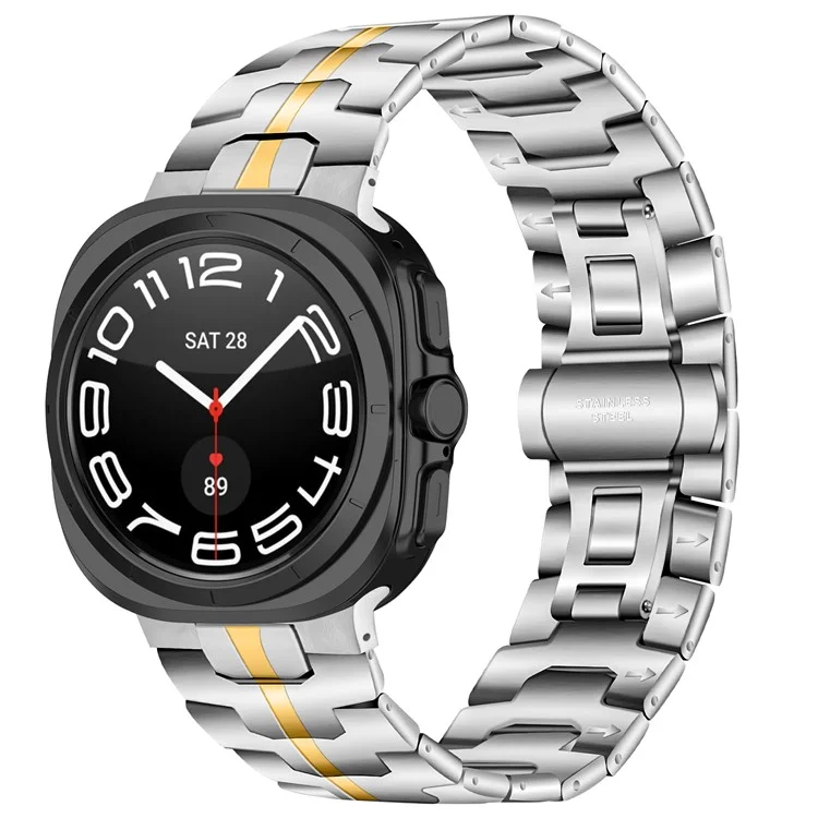 Galaxy Watch Ultra (47mm) Armband Stainless Steel - Silver/Guld | 5123 | AlltMobil