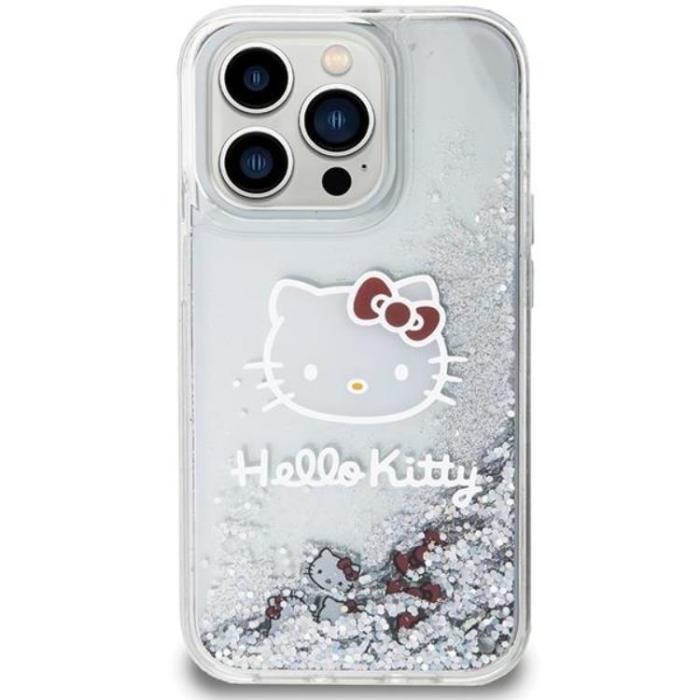 Hello Kitty - Hello Kitty iPhone 15 Pro Mobilskal Liquid Glitter Charms