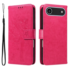 A-One Brand - iPhone 17 Air Plånboksfodral Tree Pattern - Rosa