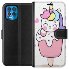 iSecrets - Plånboksfodral till Motorola Edge S med Glad enhörning