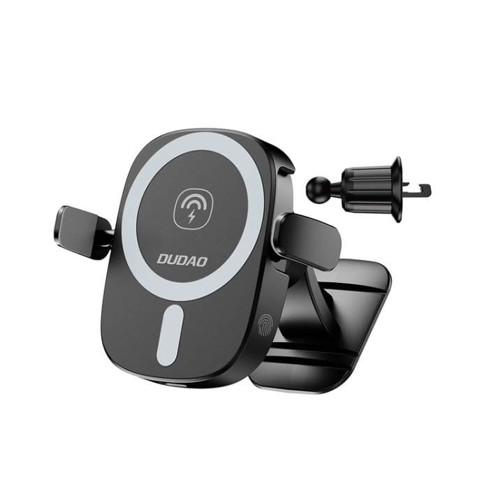 Dudao - Dudao Mobilhållare Ventilationsgaller Med Inductive Laddare 15W - Svart