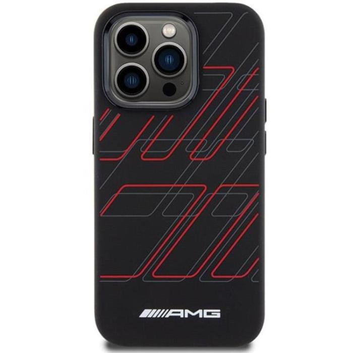 Mercedes - AMG iPhone 15 Pro Mobilskal MagSafe Silikon Large Rhombuses