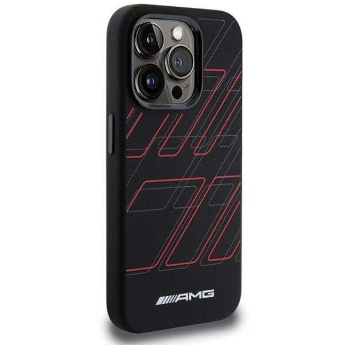 Mercedes - AMG iPhone 15 Pro Mobilskal MagSafe Silikon Large Rhombuses