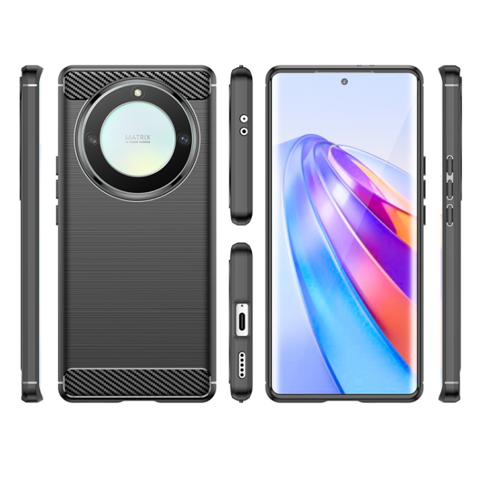 UTGATT1 - Huawei Honor Magic5 Lite/X40/X9a Mobilskal Carbon - Svart