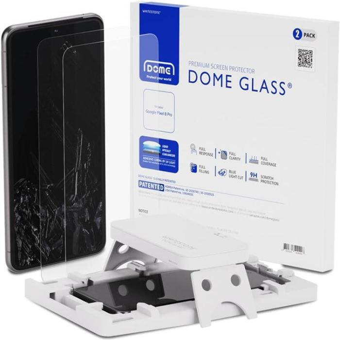 Whitestone - [2-Pack] Whitestone Google Pixel 8 Pro Härdat Glas Skärmskydd Dome