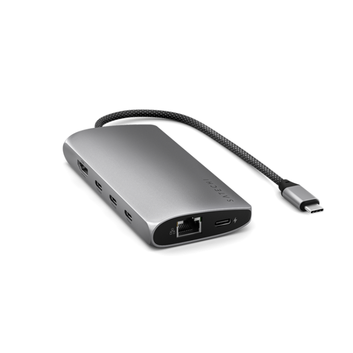 Satechi - Satechi USB-C Multiport HUB 8K med Ethernet V3 - Rymdgrå