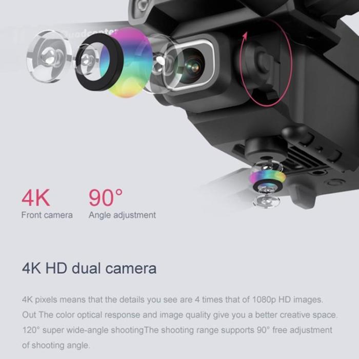 OEM - LANSENXI WiFi FPV 4K / 1080P HD Dubbelkamera RC Drönare XT6