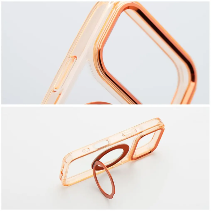 A-One Brand - Mobilskal Magafe iPhone 17 Pro Frame Circle med Stand - Orange