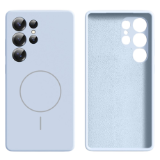 A-One Brand - Galaxy S25 Ultra Mobilskal MagSafe Silikon Soft Skin - Babyblå