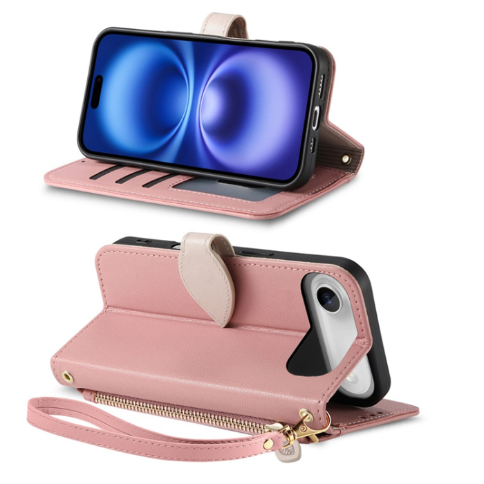 A-One Brand - iPhone Air Plånboksfodral Leaf Magnetiskt Spänne Konstläder