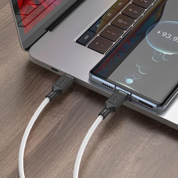 Hoco - HOCO USB-C - USB-C Kabel 1m 60W 3A X90 - Vit