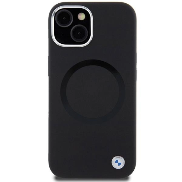 BMW - BMW iPhone 15 Mobilskal Magsafe Signature Liquid Silikon - Svart