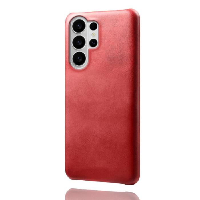 OEM - Samsung Galaxy S26 Ultra Skal PU Läder Hård PC Skydd - Röd