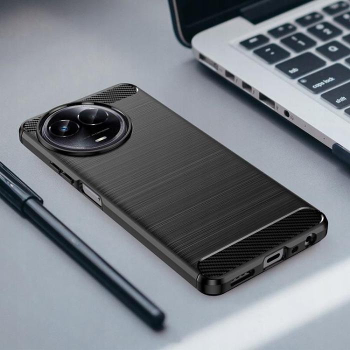 Tech-Protect - Tech-Protect Realme 11 Mobilskal TPU Carbon - Svart
