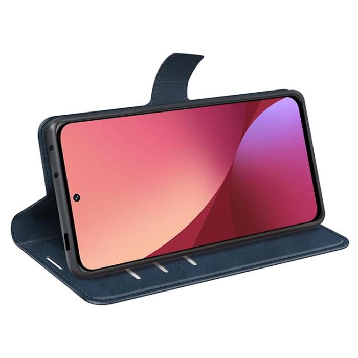OEM - Magnetic Clasp Plånboksfodral Xiaomi 12 Pro - Blå