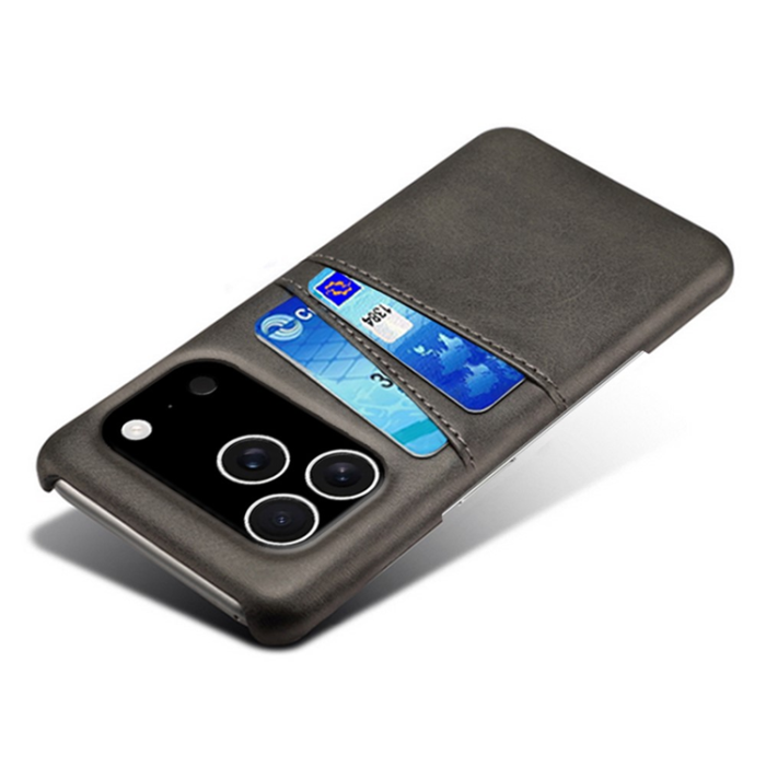 A-One Brand - iPhone 17 Pro Max Mobilskal Korthållare Dual - Svart