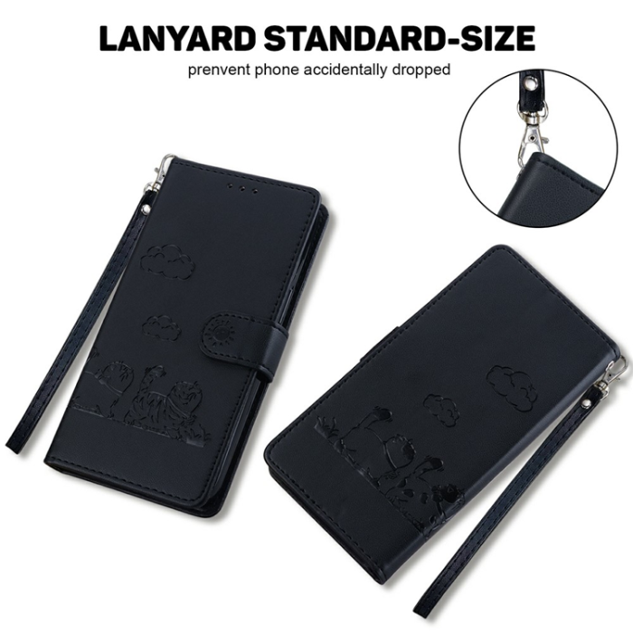 A-One Brand - Sony Xperia 10 VII Plånboksfodral RFID Kitten Pattern - Svart