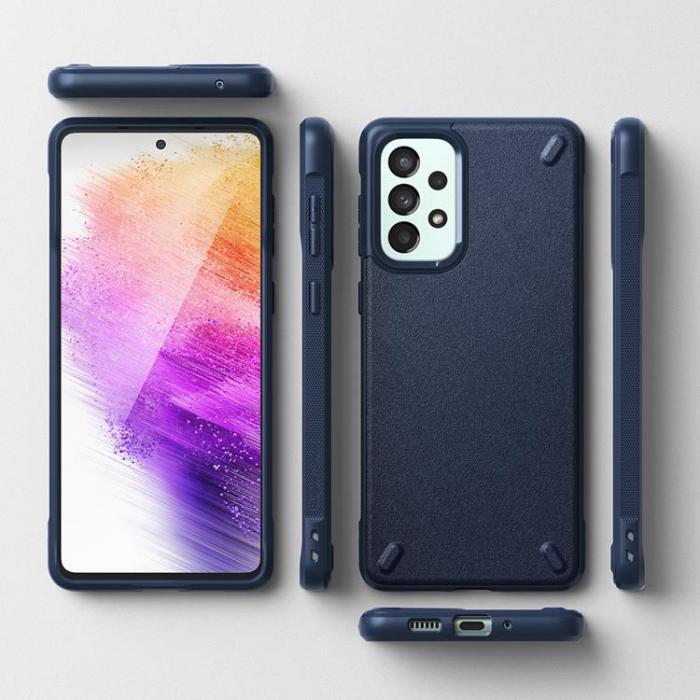 OEM - Ringke Onyx Durable Skal Galaxy A73 - Navy Blå