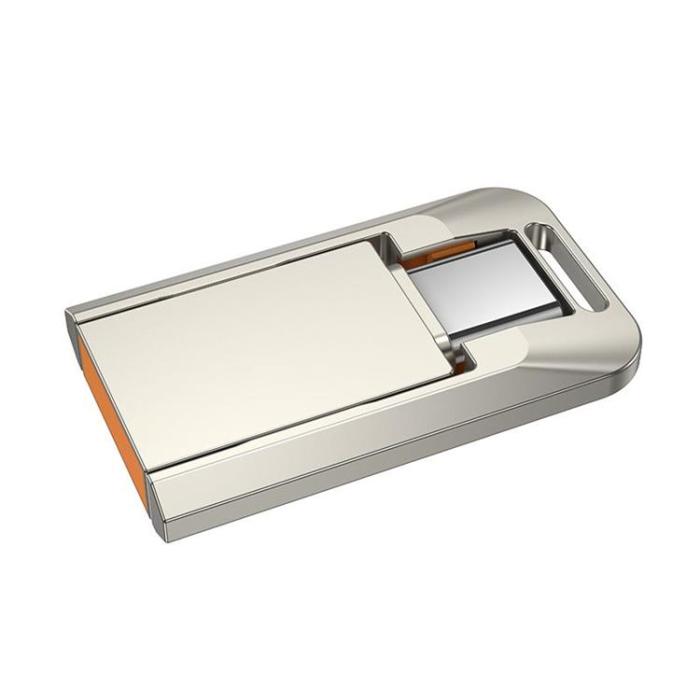 Hoco - Hoco Pendrive 128GB USB-A, USB-C UD17 USB 3.0 - Pärl Nickel