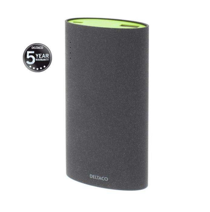 UTGATT5 - DELTACO Powerbank Portabelt batteri 5000 mAh - Svart/Grön