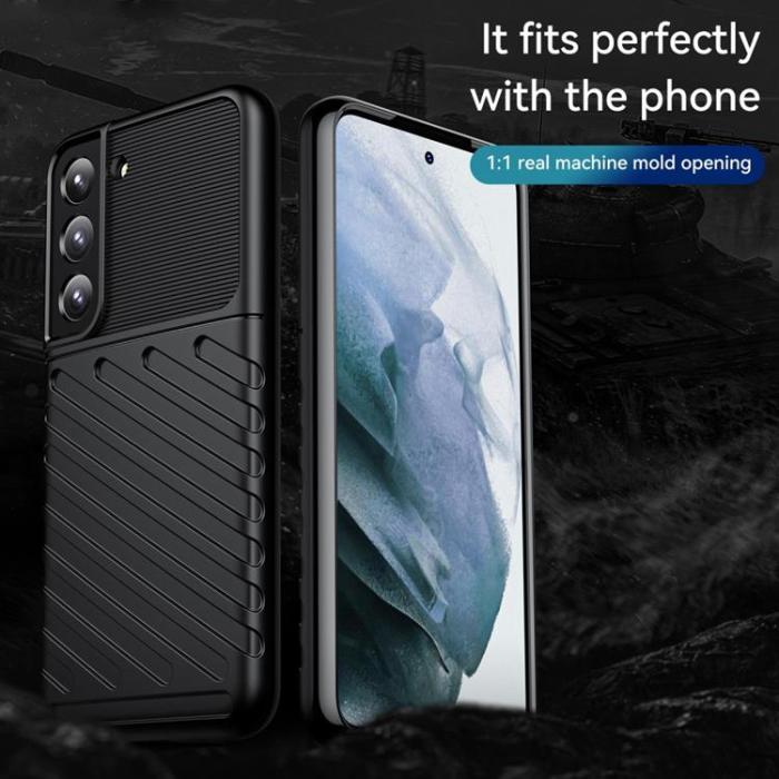 OEM - Thunder Twill Skal Galaxy S22 5G - Svart
