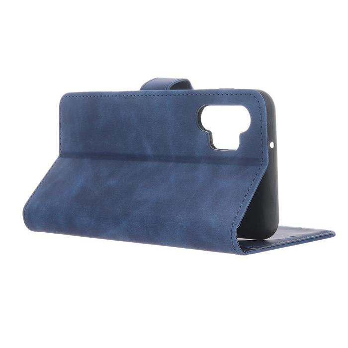 OEM - Elegant Samsung Galaxy A33 5G Smart Velvet Case - Navy Blue
