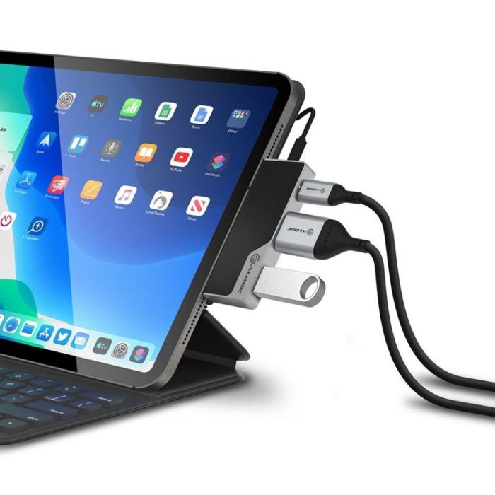 UTGATT1 - ALOGIC Ultra USB-C Dock NANO MINI - HDMI, USB, Audio och 60W PD - Grå