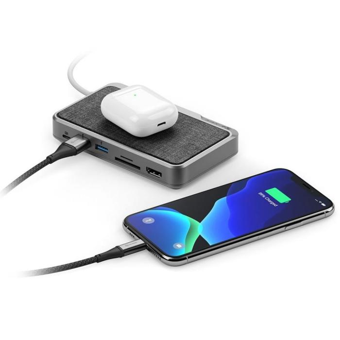 UTGATT1 - ALOGIC Ultra USB-C Dock WAVE - Qi laddare, powerbank 5000 mAh och USB-C hub