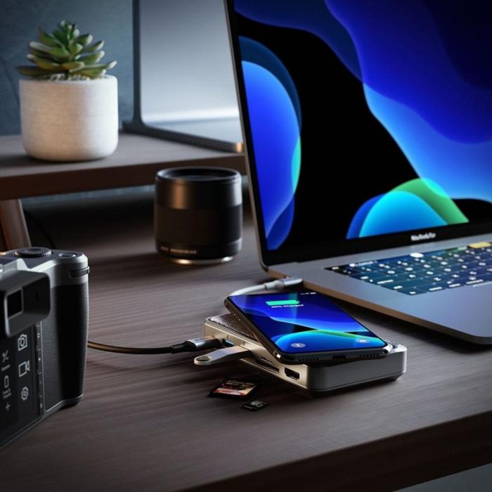 UTGATT1 - ALOGIC Ultra USB-C Dock WAVE - Qi laddare, powerbank 5000 mAh och USB-C hub