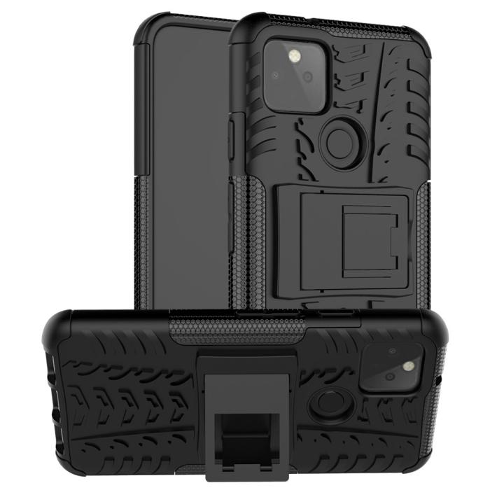 OEM - Kickstand Mobilskal Google Pixel 5 - Svart