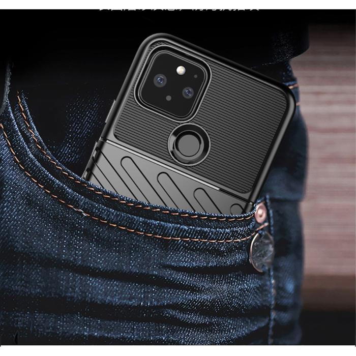 OEM - Thunder Twill Mobilskal Google Pixel 5 - Grön