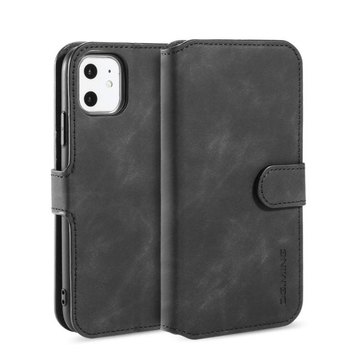 DG.MING - DG.MING Retro Plånboksfodral för iPhone 11 - Svart
