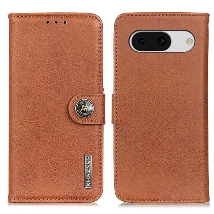 KHAZNEH - KHAZNEH Google Pixel 8A Plånboksfodral Stativ Anti-drop - Brun